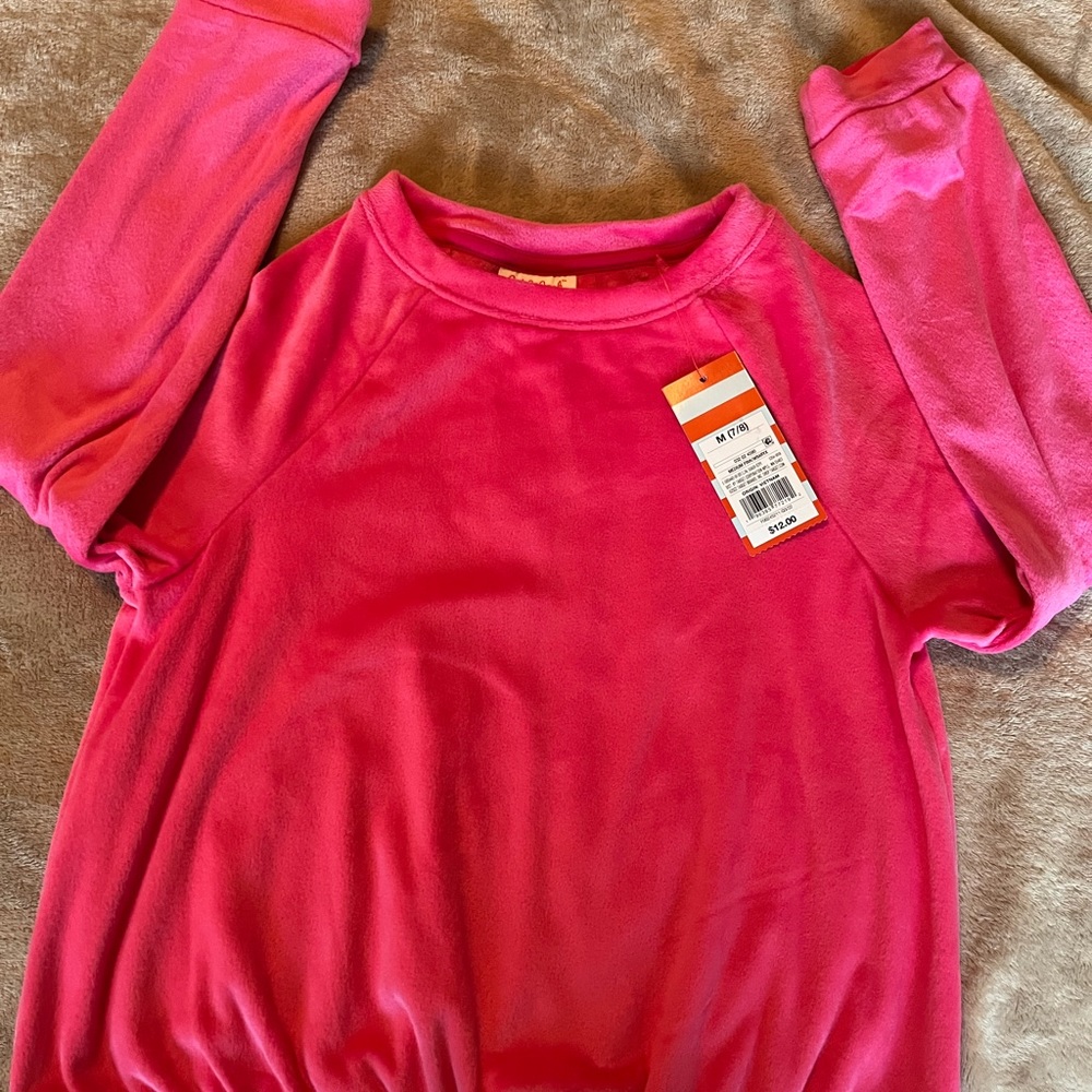 NWT Cat& Jack Girls Top Size Medium (7/8) Color Pink Soft And Comfortable